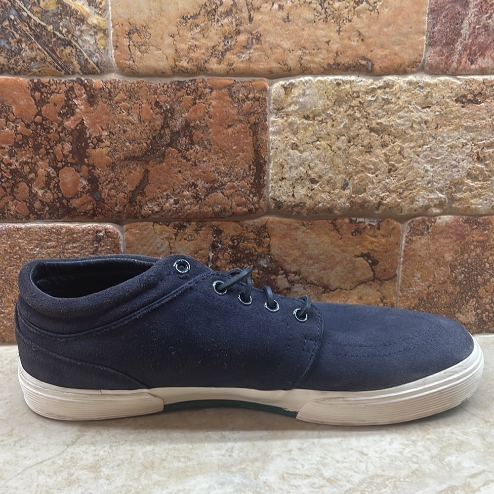 Polo Ralph Lauren Blue Sneakers Size 10.5 D Faxon Mid II Suede Lace Up Shoes - Picture 10 of 15